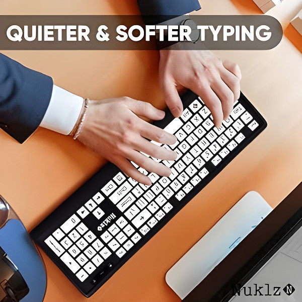 Large Print Keyboard For Low Vision People - USB Wireless High Contrast Keys
