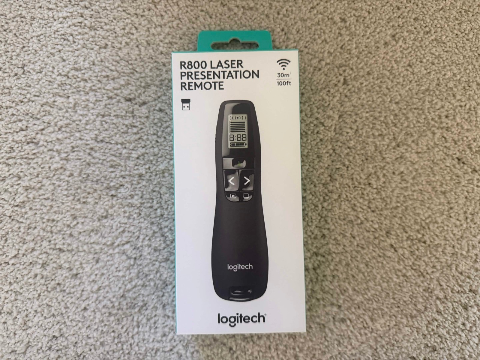 Logitech R800 Laser Presentation Remote Green Laser Pointer ~ FREE SHIPPING!