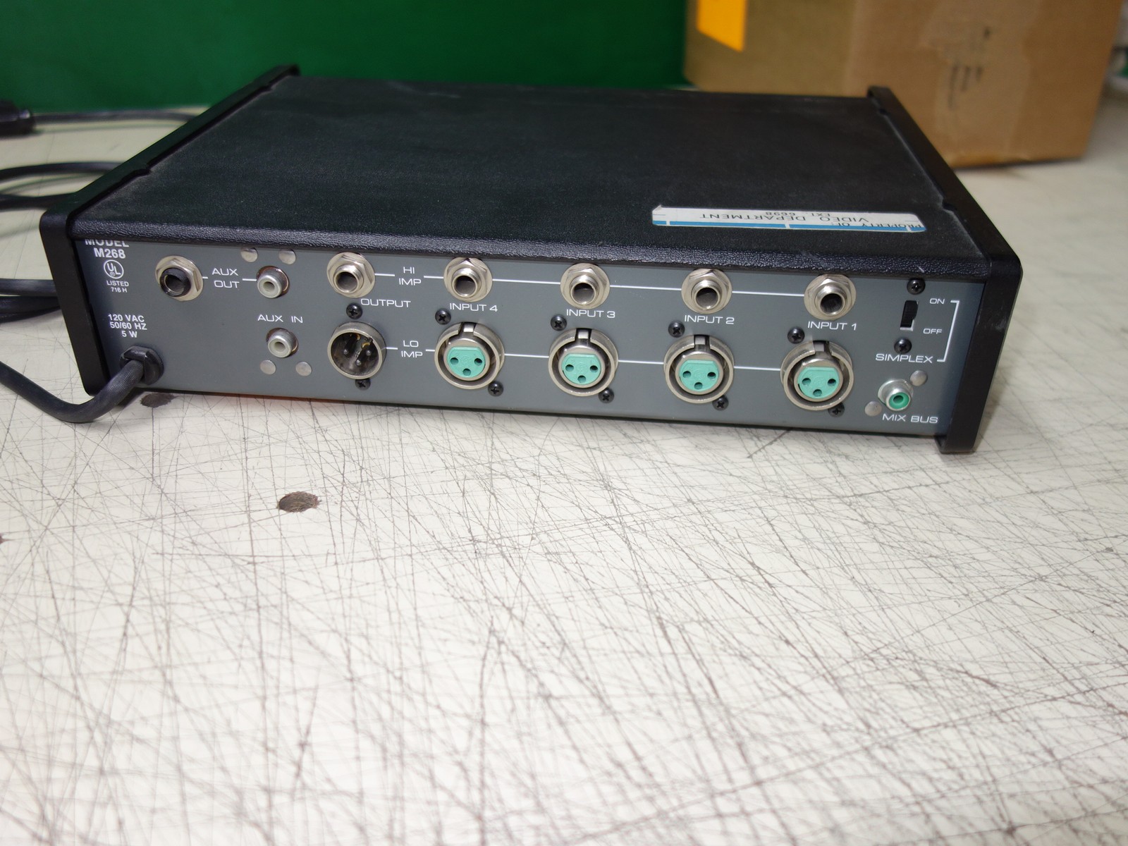 Shure M268 Series 4 Channel Professional Microphone Mixer