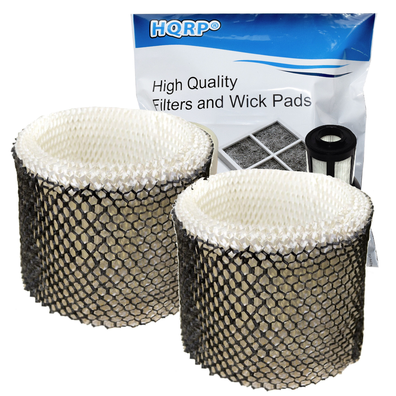 2-Pack HQRP Wick Filter for Duracraft D88 DH888 DCM200 DCM891B DH890 DH891