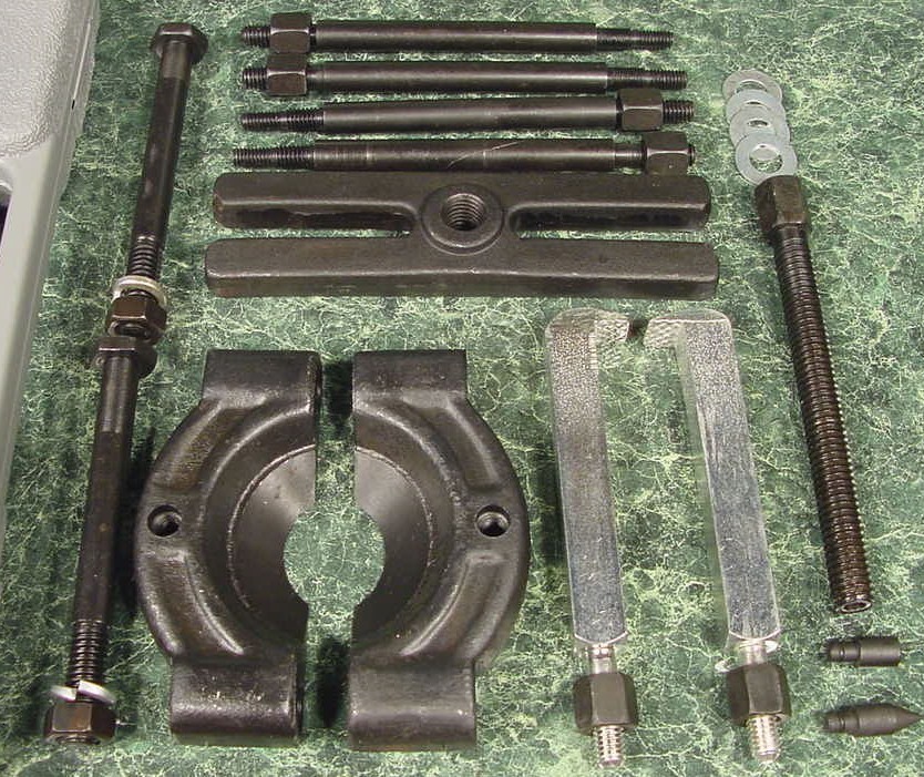 14pc GEAR and BEARING SEPARATOR KIT & Case Heavy Duty Pulley Puller Heat Treated