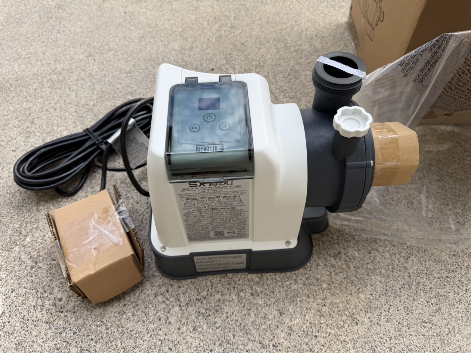 New Intex SX1500 Krystal Clear Sand Filter Pump 1500 GPH (Open Box)