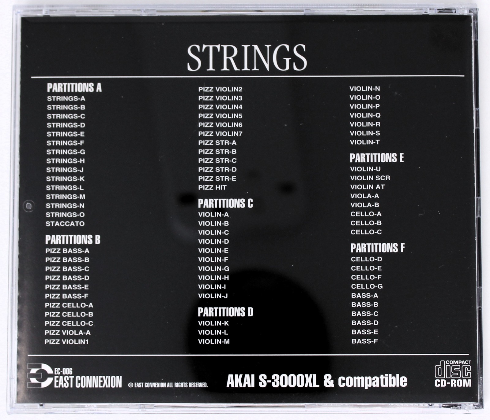 Discovery Firm East Collexion Strings Akai Format Sample/Sampling CD