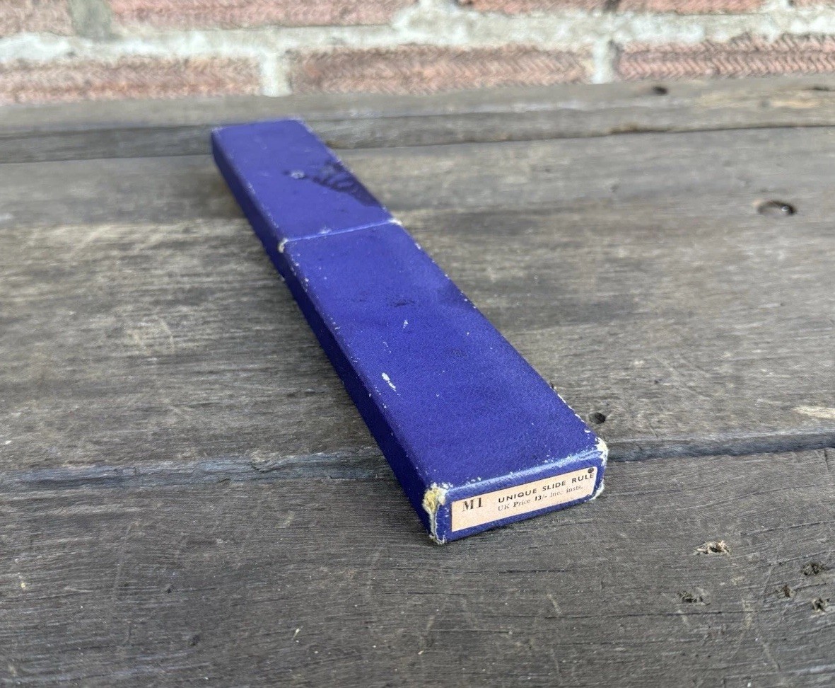 Vintage Unique Log Log Slide Sliding Rule & Case Measuring Drawing Old Tool