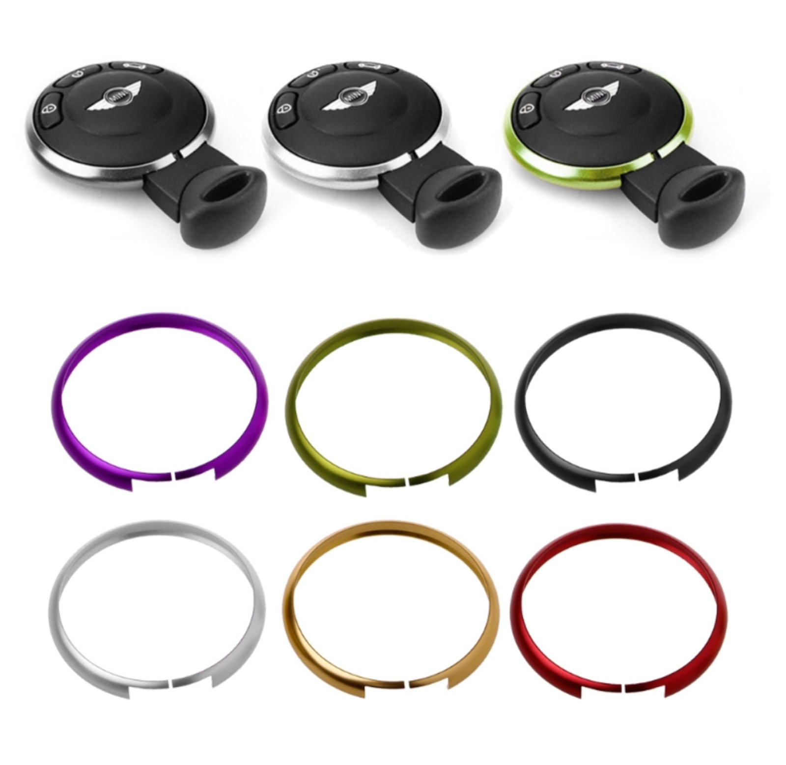 Metal Smart Key Fob Ring for MINI Cooper R55 R56 R57 R58 R59 R60 R61 07-16