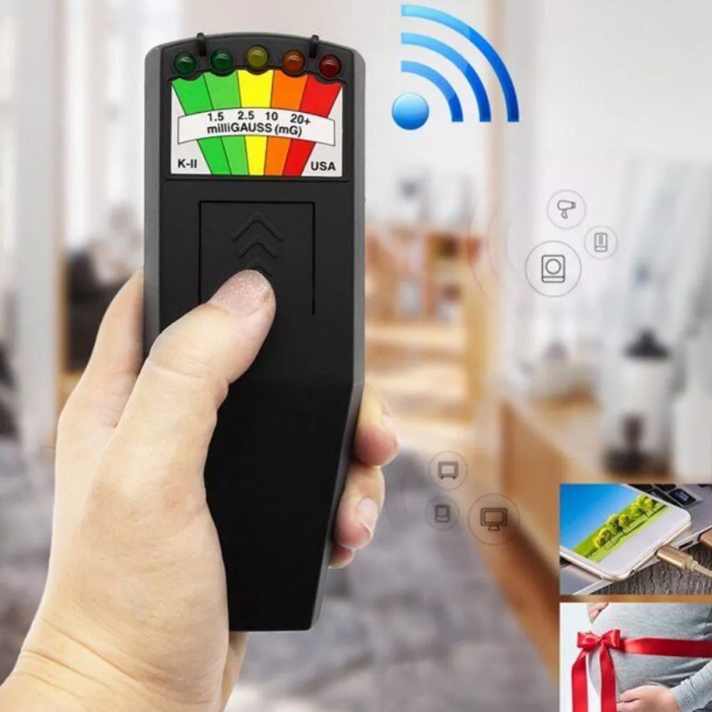 Efficient and Portable EMF Meter for Electric Device Measurement Black