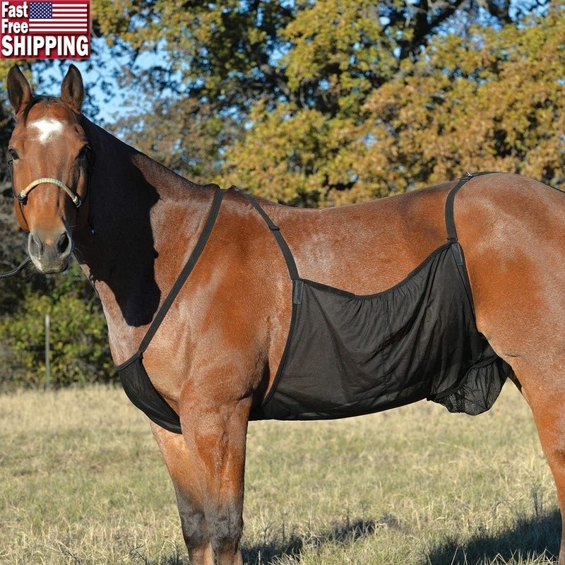 Fly Sheet Belly Guard Horses Adjustable Soft Straps Chest to Flank Protection US