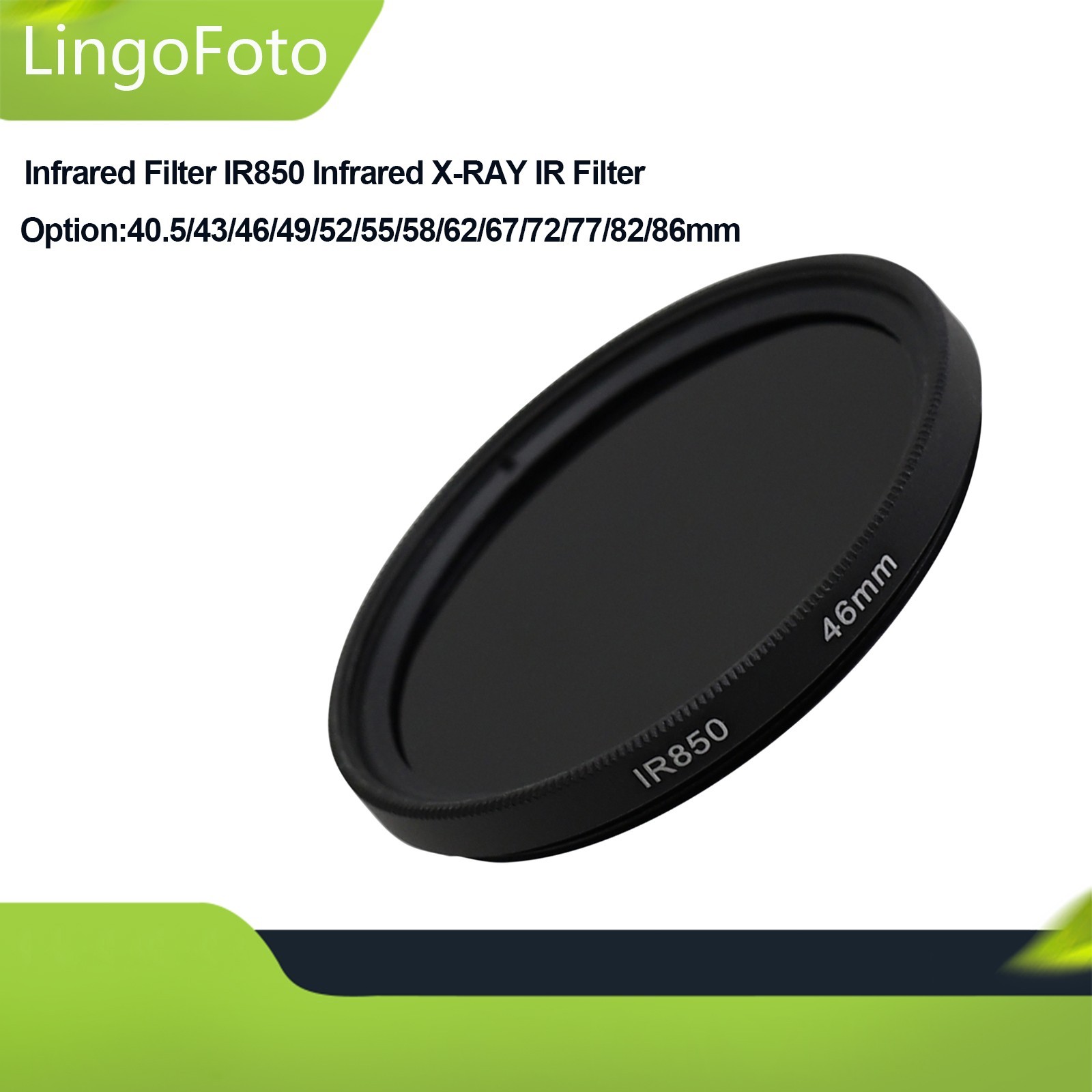 Infrared Filter IR850 Infrared X-RAY Filter for 40.5/43/46/49/52/55/58/62/86mm