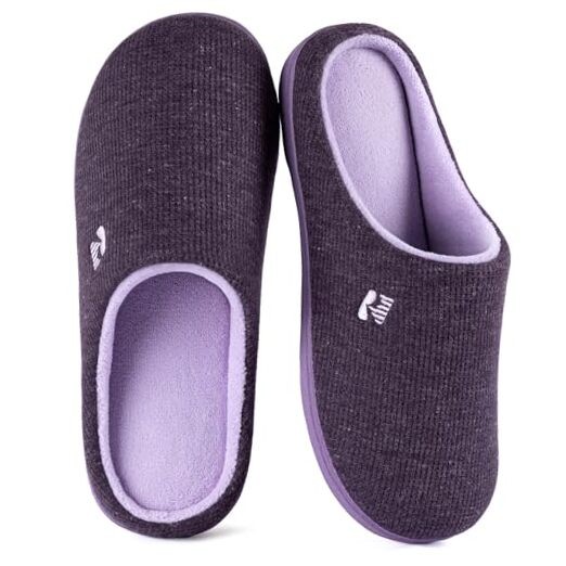 Women's Original Two-Tone Memory Foam Slipper 7-8 Eggplant