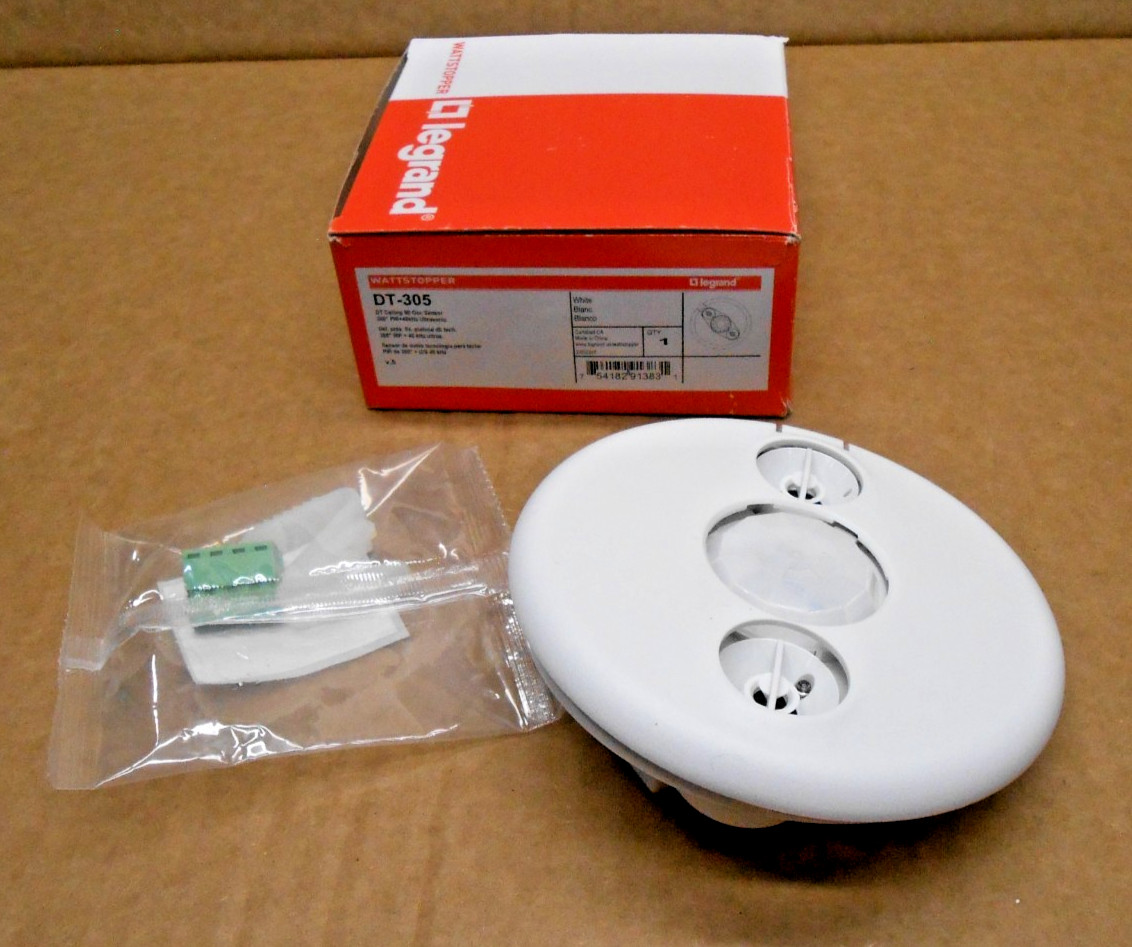 NEW LEGRAND WATTSTOPPER DT-305 OCCUPANCY SENSOR 24VDC WHITE 360° CEILING MOUNT