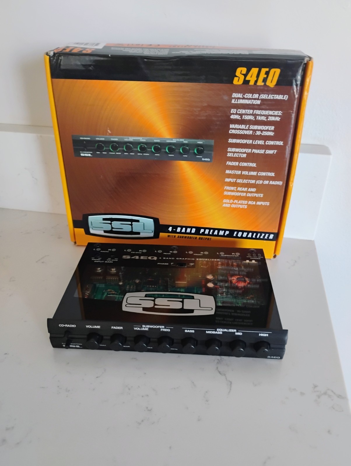SSL Sound Storm Laboratories S4EQ Car Pre Amp 4 Band Equalizer  Subwoofer Output