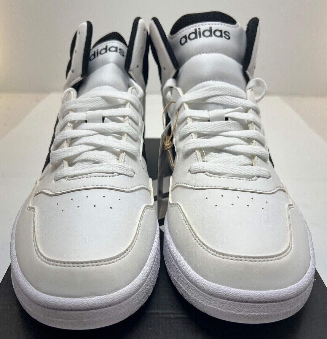 Adidas Men's Hoops 3.0 Mid Basketball Shoes GW3019 White Black NWD Free Shipping
