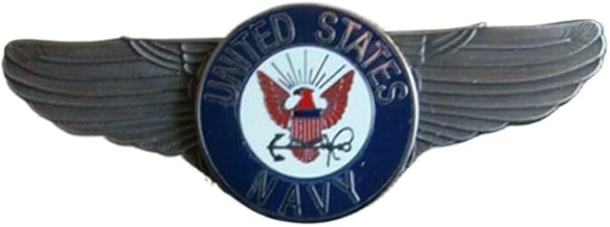 UNITED STATES WW2 US NAVY RED WINGS MILITARY PILOT WING BADGE INSIGNIA METAL PIN