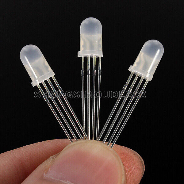 15Pcs 4-PINS F5 5MM LED RGB Common Cathode Super Bright Bulb Lamp NEW