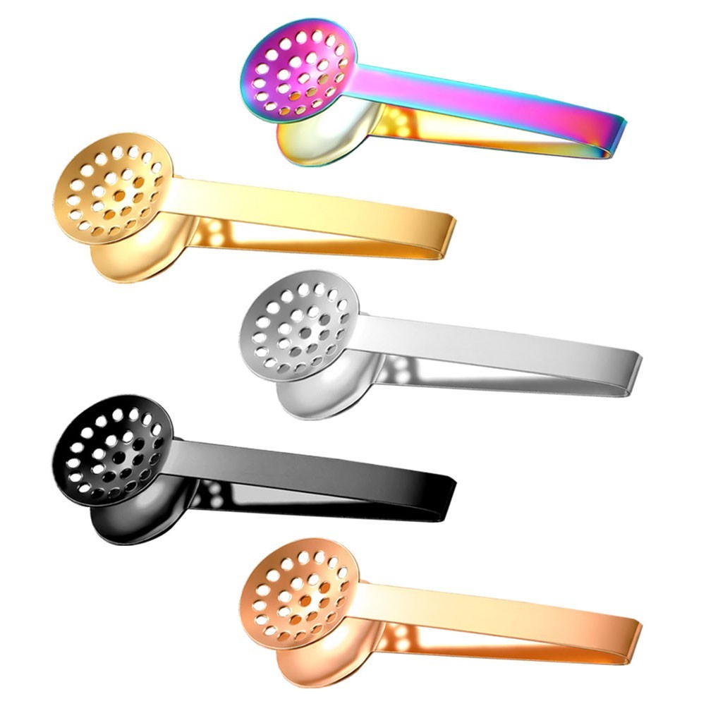 Compact Stainless Steel Tea Tongs 4.7x15.5cm Rust Proof Mesh Strainer Tool