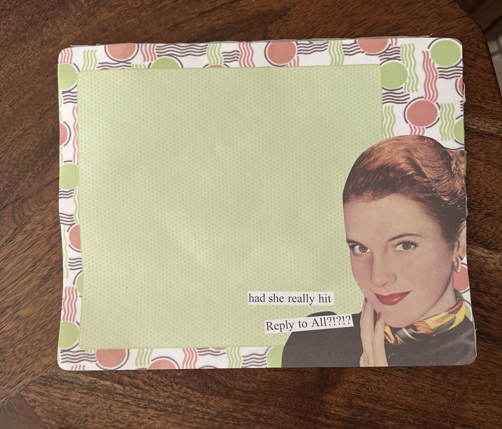Anne Taintor Note Pad Mousepad Paper Reply All Funny Retro Lady