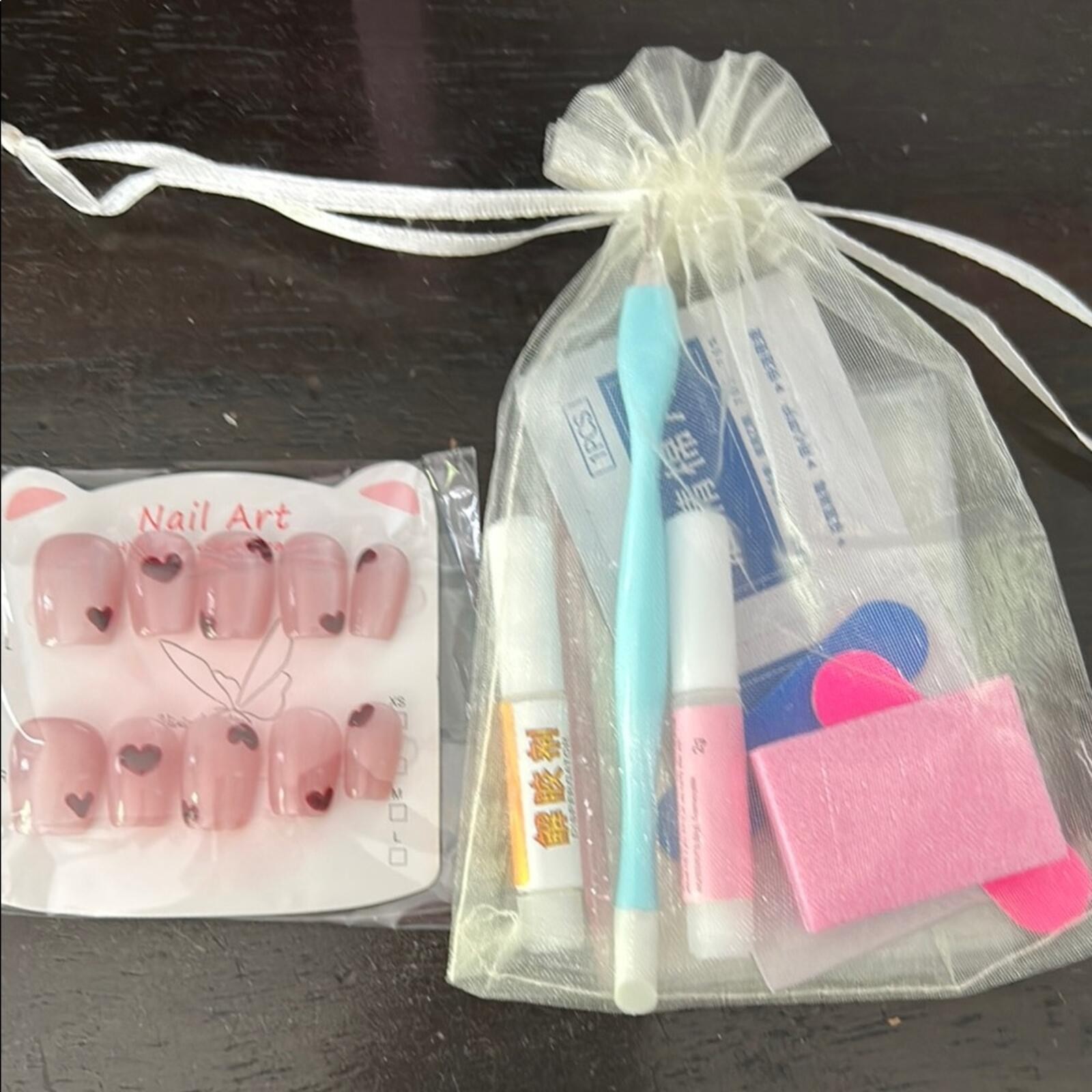 Handmade Press On Nail Set with Tools