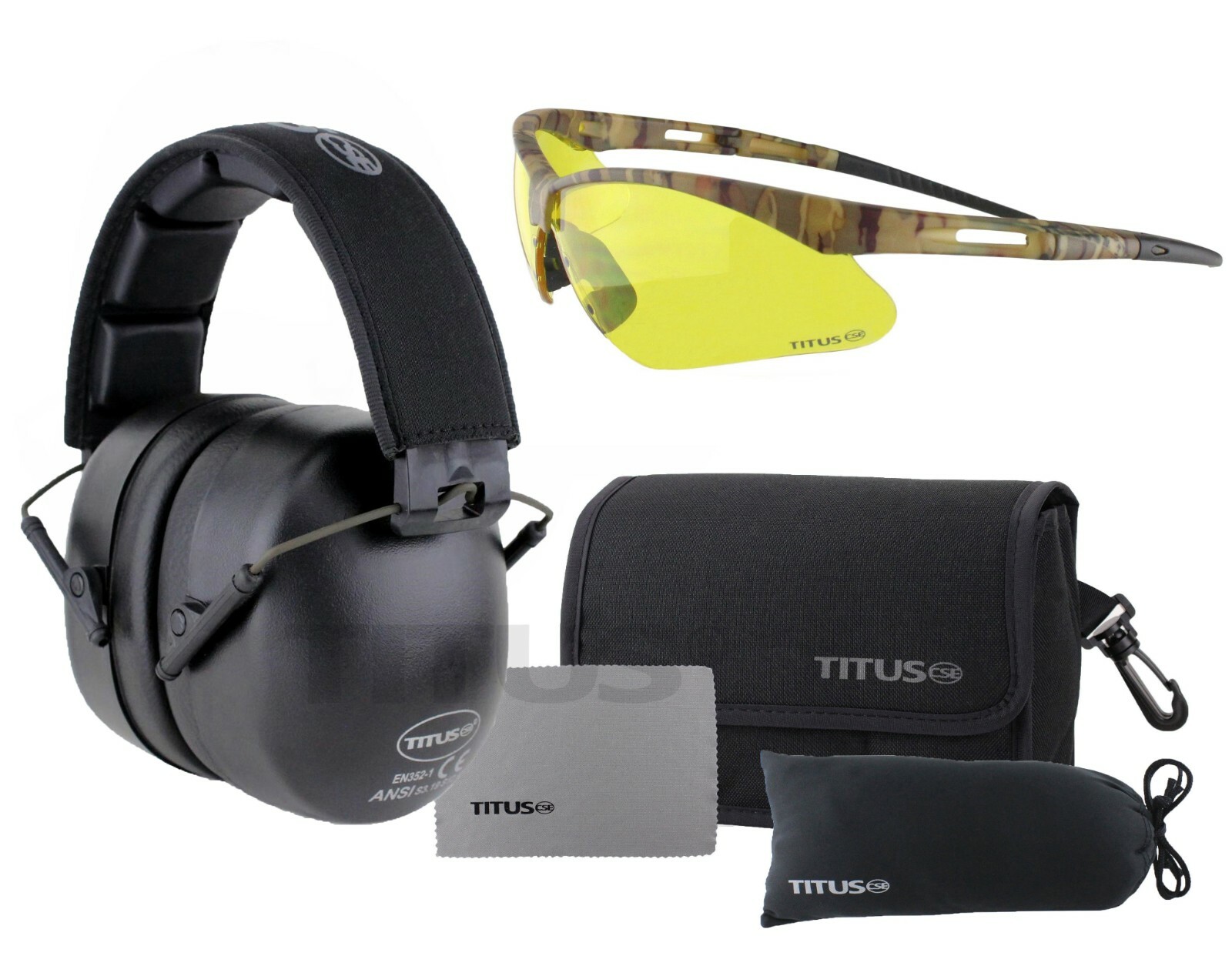 Titus 34/37 NRR EAR MUFFS HEARING NOISE PROTECTION HEADPHONES SHOOTING GUN RANGE