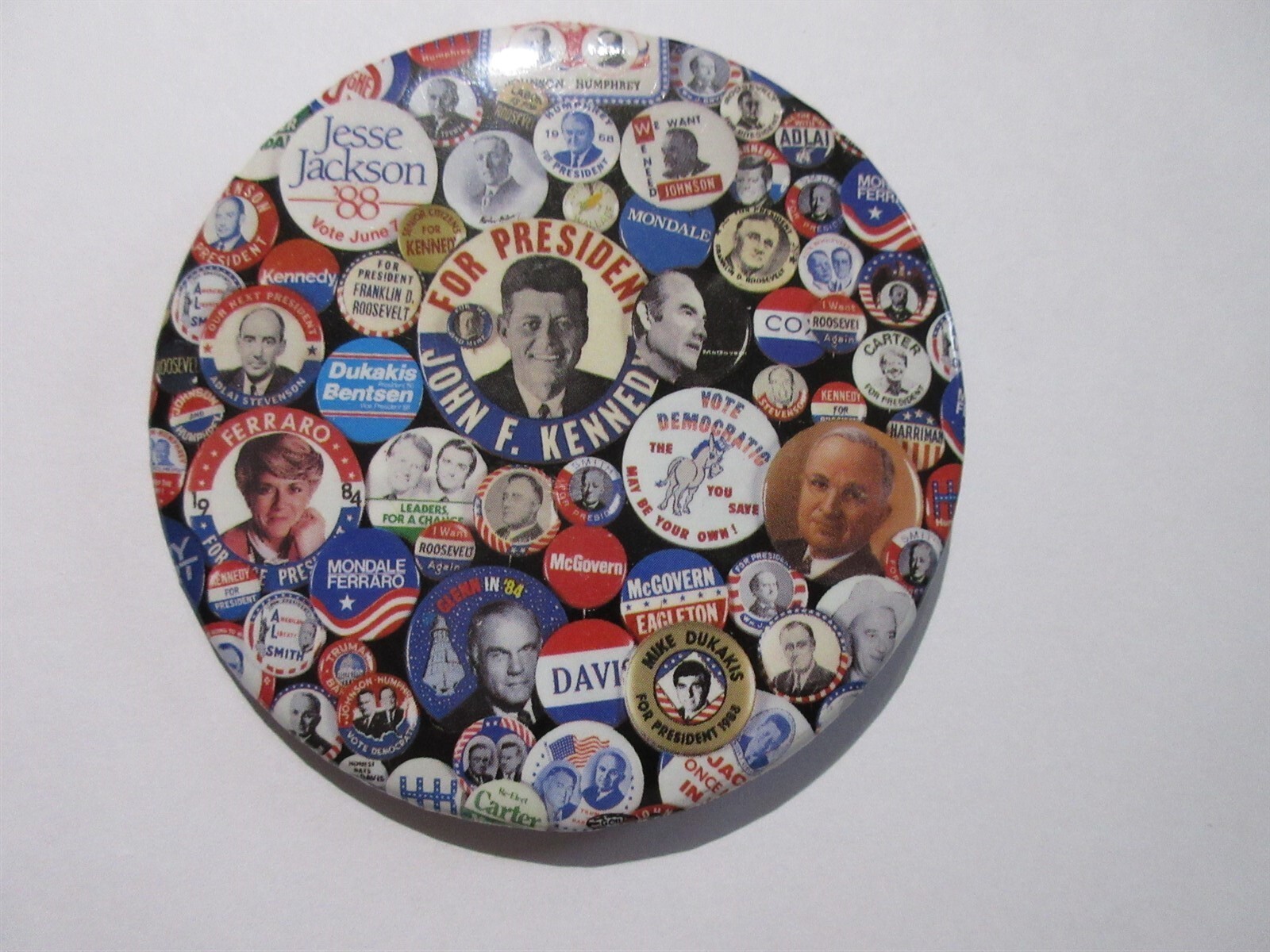 President Political Collage Vintage Button pinback 3" Presidential candidates