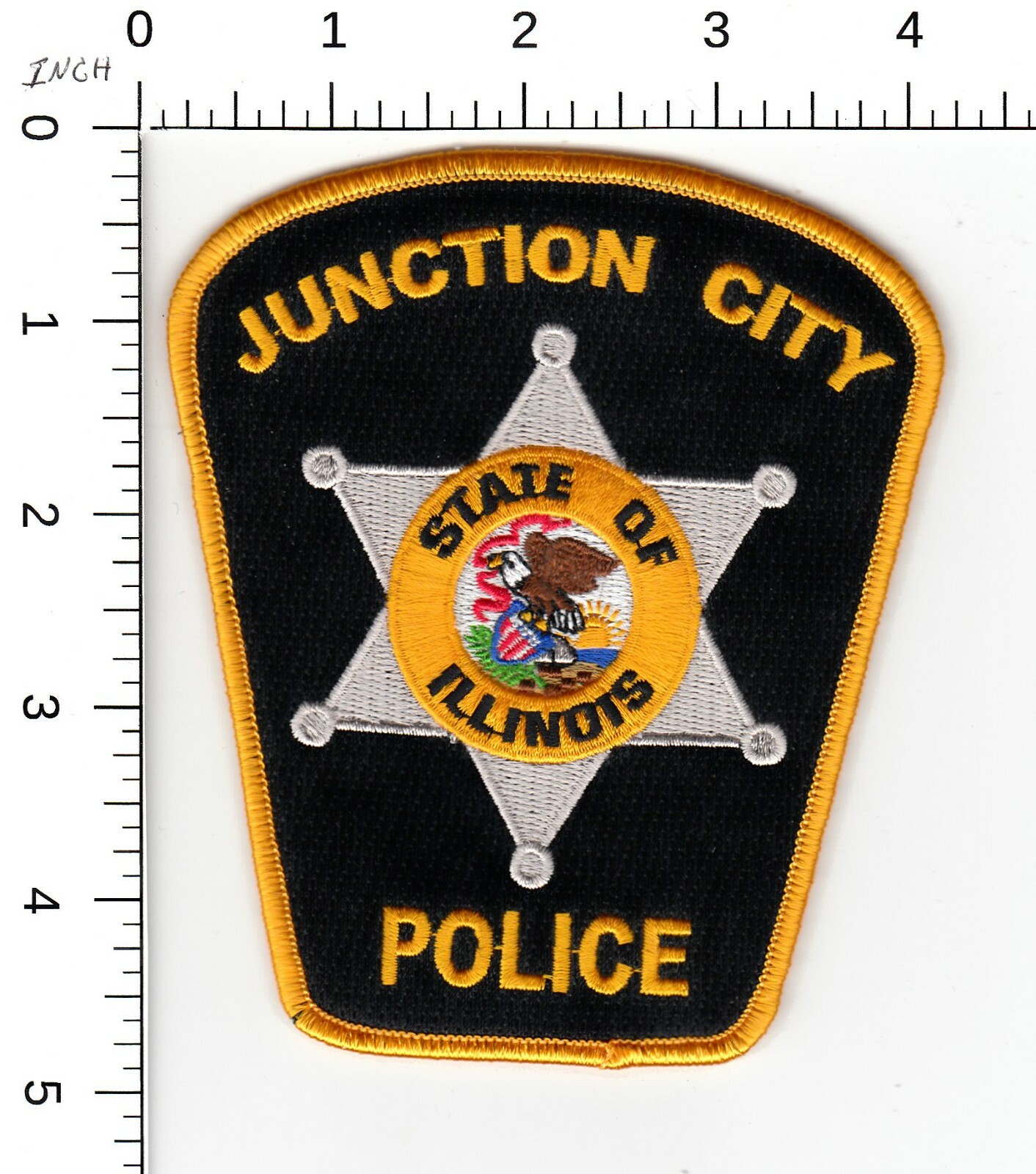 JUNCTION CITY ILLINOIS IL POLICE (DISBANDED DEPT 👀)  EMBROIDERED PATCH