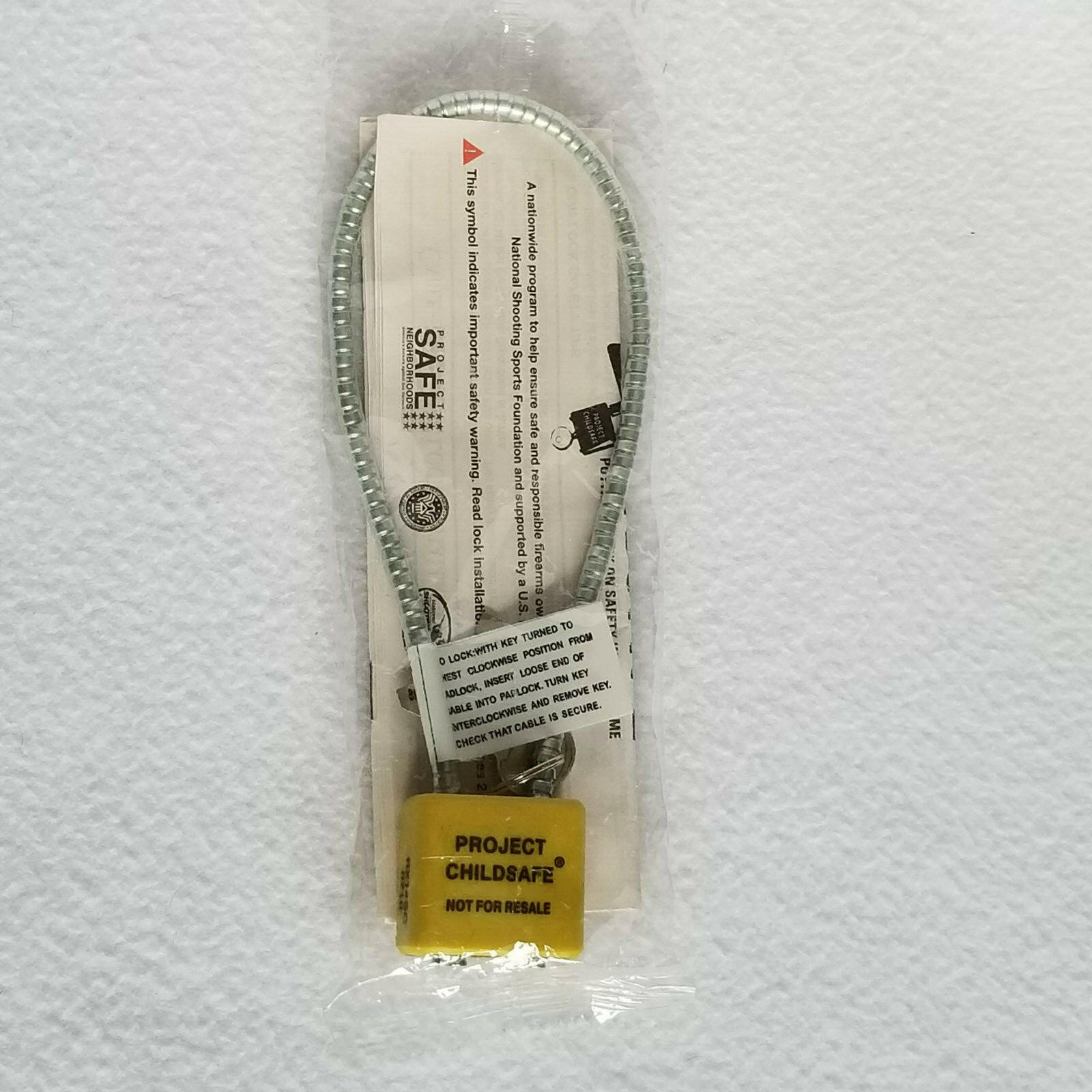 Project Child Safe Cable Gun Lock Safety Lock Kid Protection, Brand New