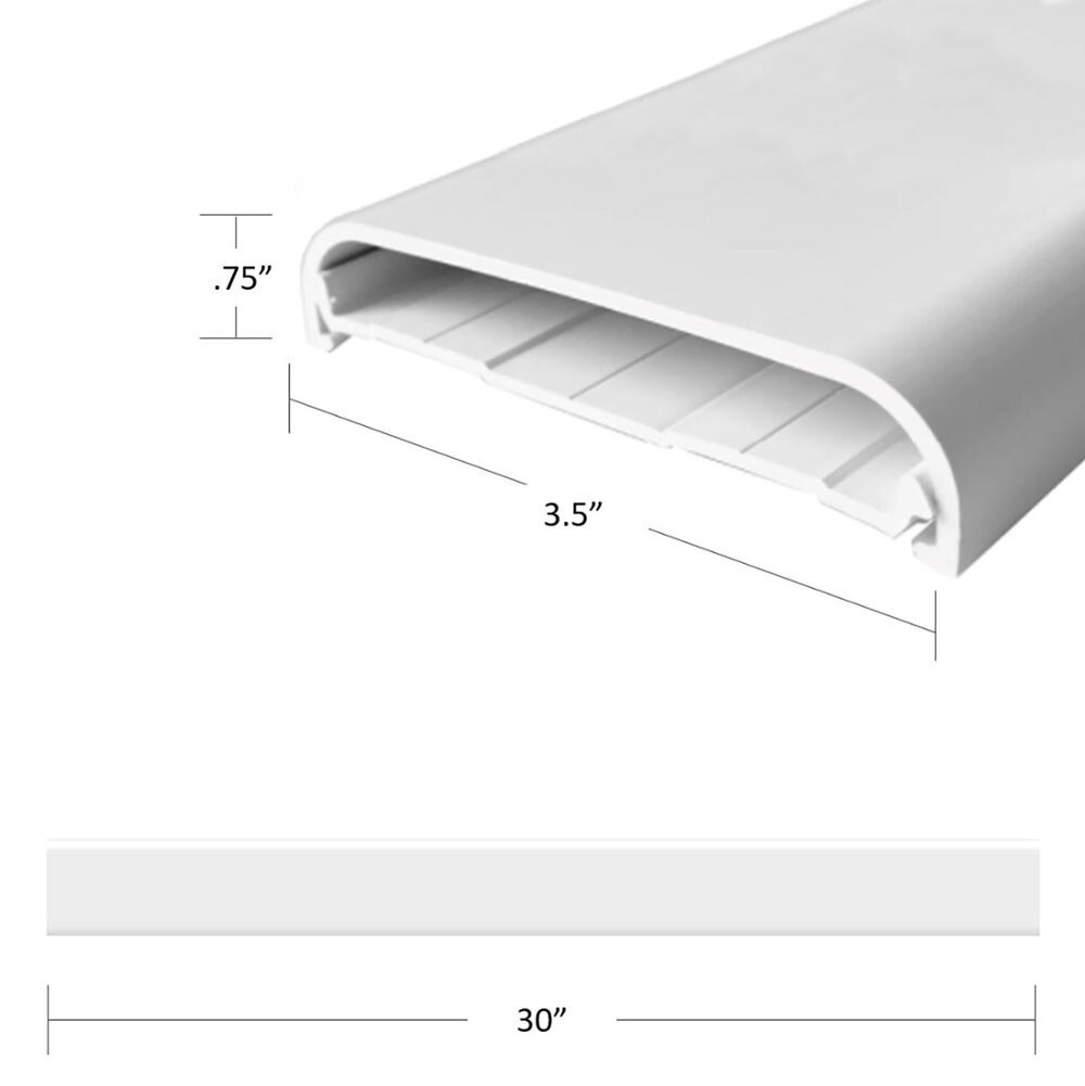 Legrand - Wiremold On-Wall Flat Screen TV Cable Concealment Kit - White