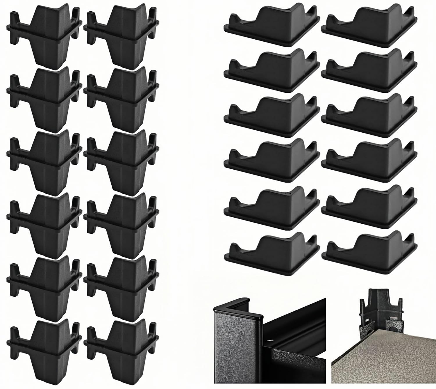 24 Pcs Post Inserts Connectors for Storage Rack and Whalen Muscle Rack Shelving