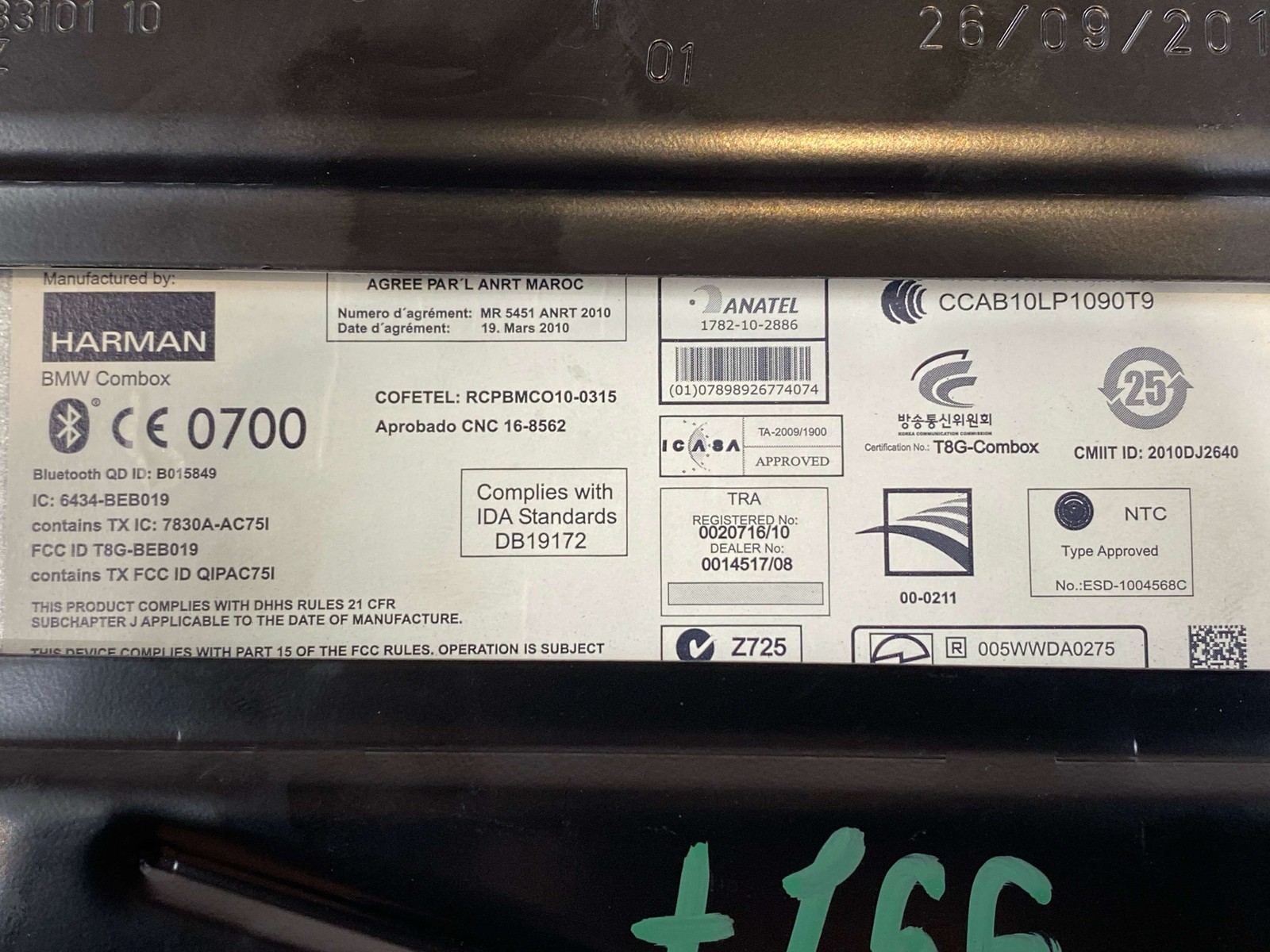 2011 - 2016 BMW 528I Telematics Communication Control Module w Bracket OEM