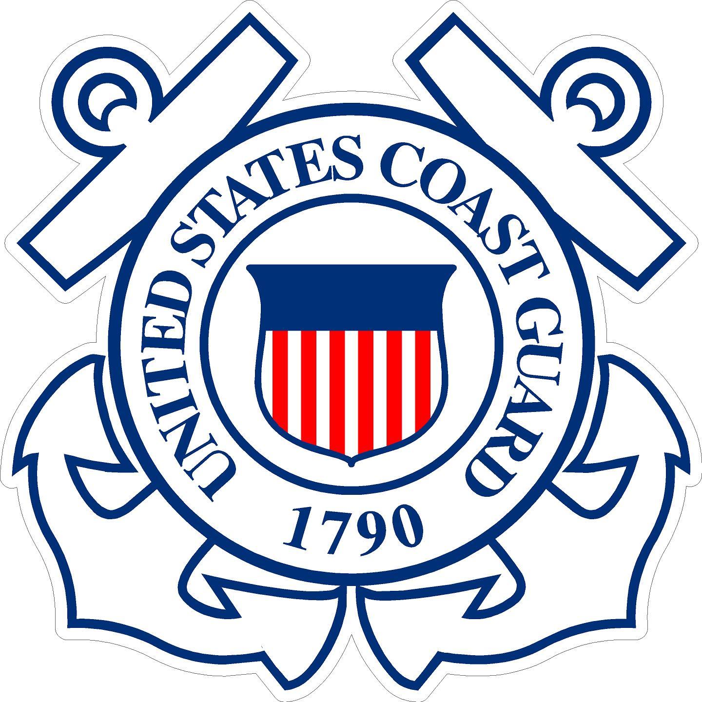 25 Mini Model USCG United States Coast Guard Vinyl Decals Stickers 1/2"