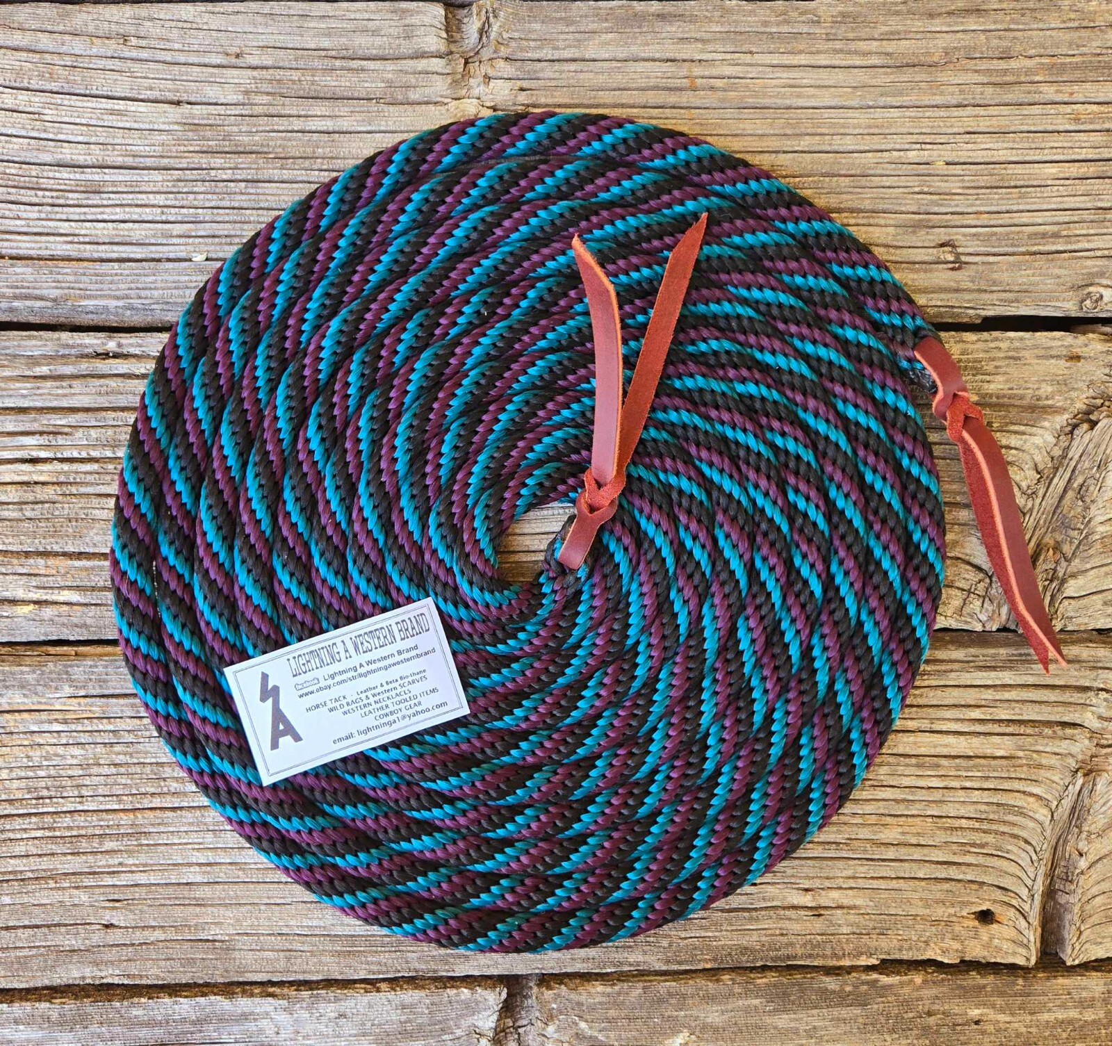 Mecate Rein Rope Slobber Straps Reins Cowboy Loop Buckaroo Trail