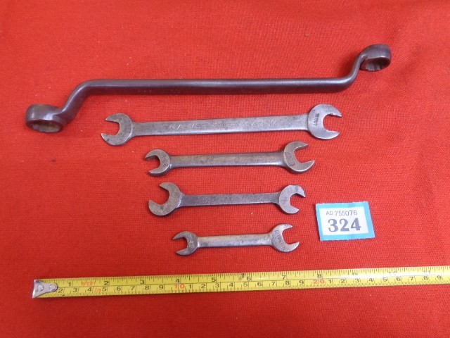 5 x ARMSTRONG Whitworth BSW BSF Whit, A/F Made in USA Spanners. Job Lot #324