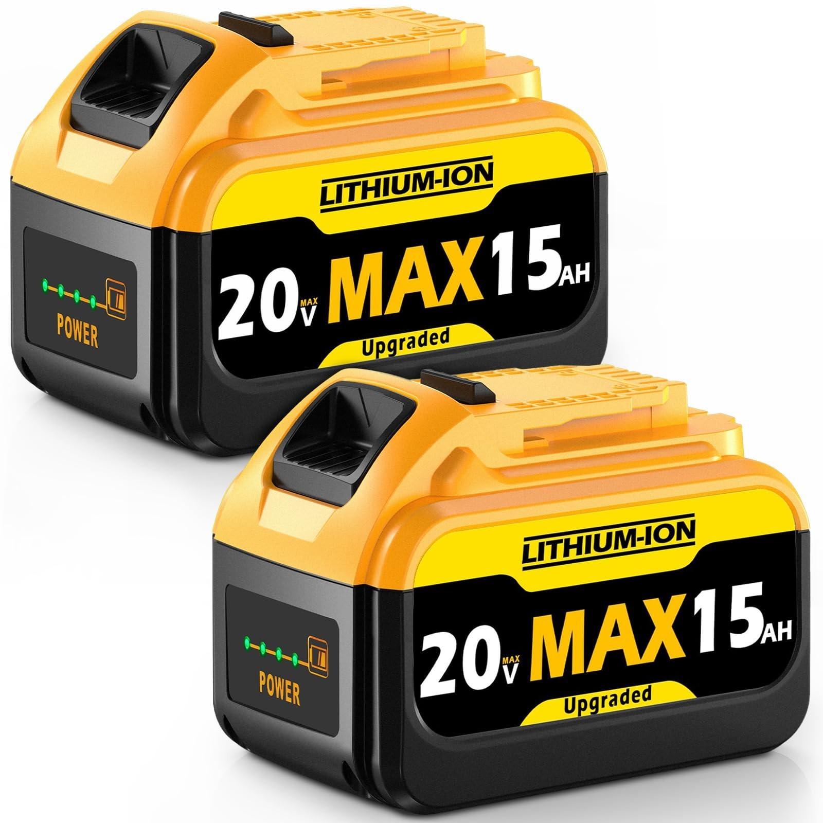 15Ah 20V MAX Replacement for Dewalt Lithium Ion Battery with High Capacity Ba...