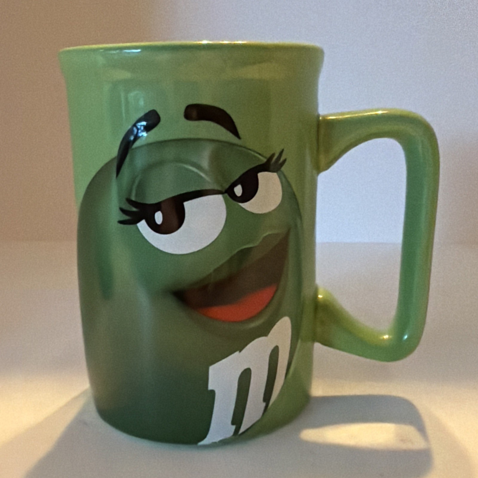 Ms Green 2011 M&M Candy Coffee Cup Mug Collectible 3D 12 oz