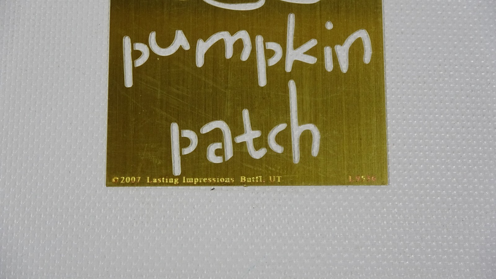 Pumpkin Patch Lasting Impression - Stencil Template - L9536 - 2007