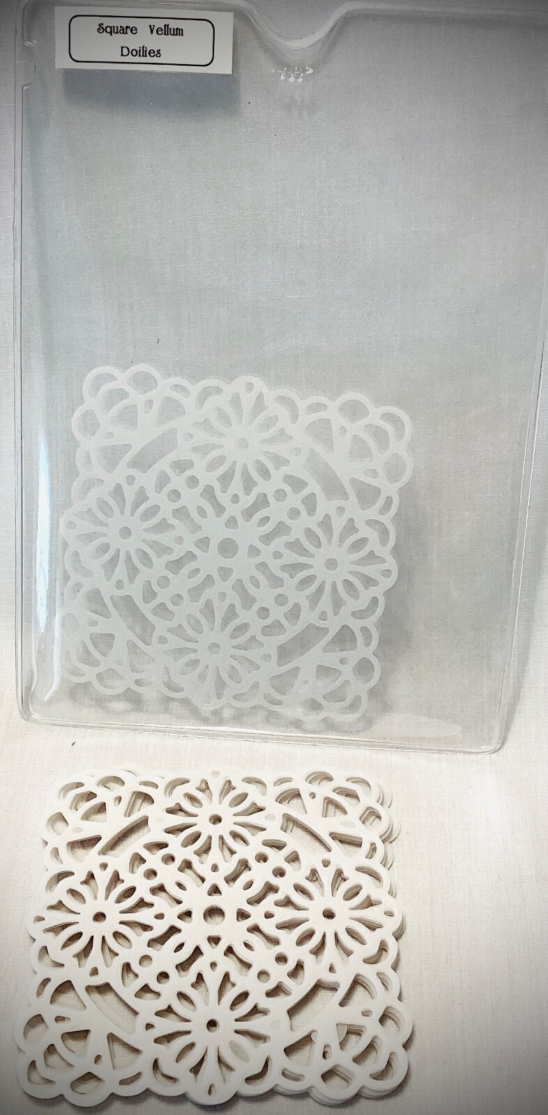 Stampin’Up! Square Vellum Doilies ~ 20 White Craft Doilies~ Lovely scalloped
