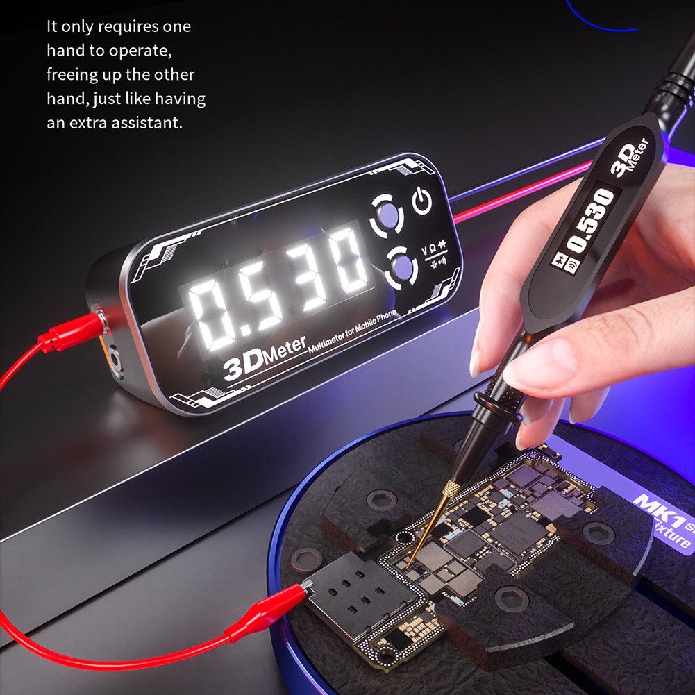 3D Meter Digital Multimeter with Triple Screen Display and 2000mAh