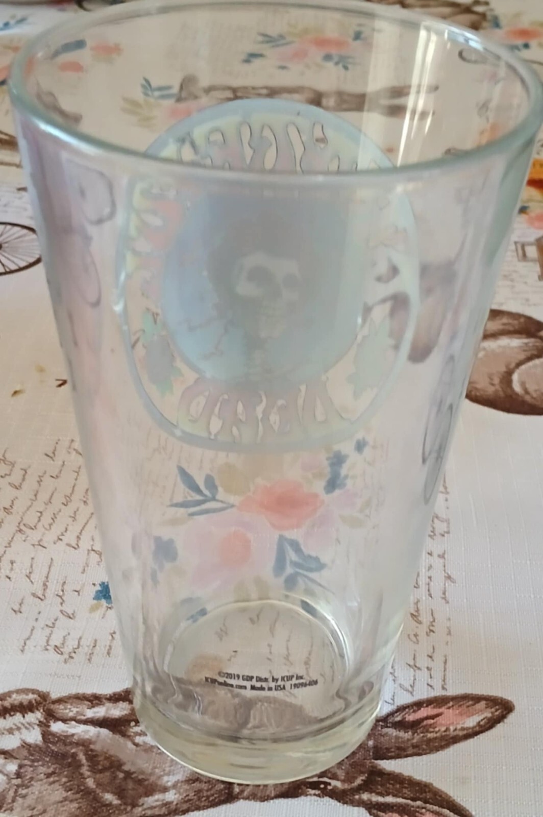 GREATFUL DEAD 2019- FEATURING THE BERTHA LOGO, DRINKING GLASS.