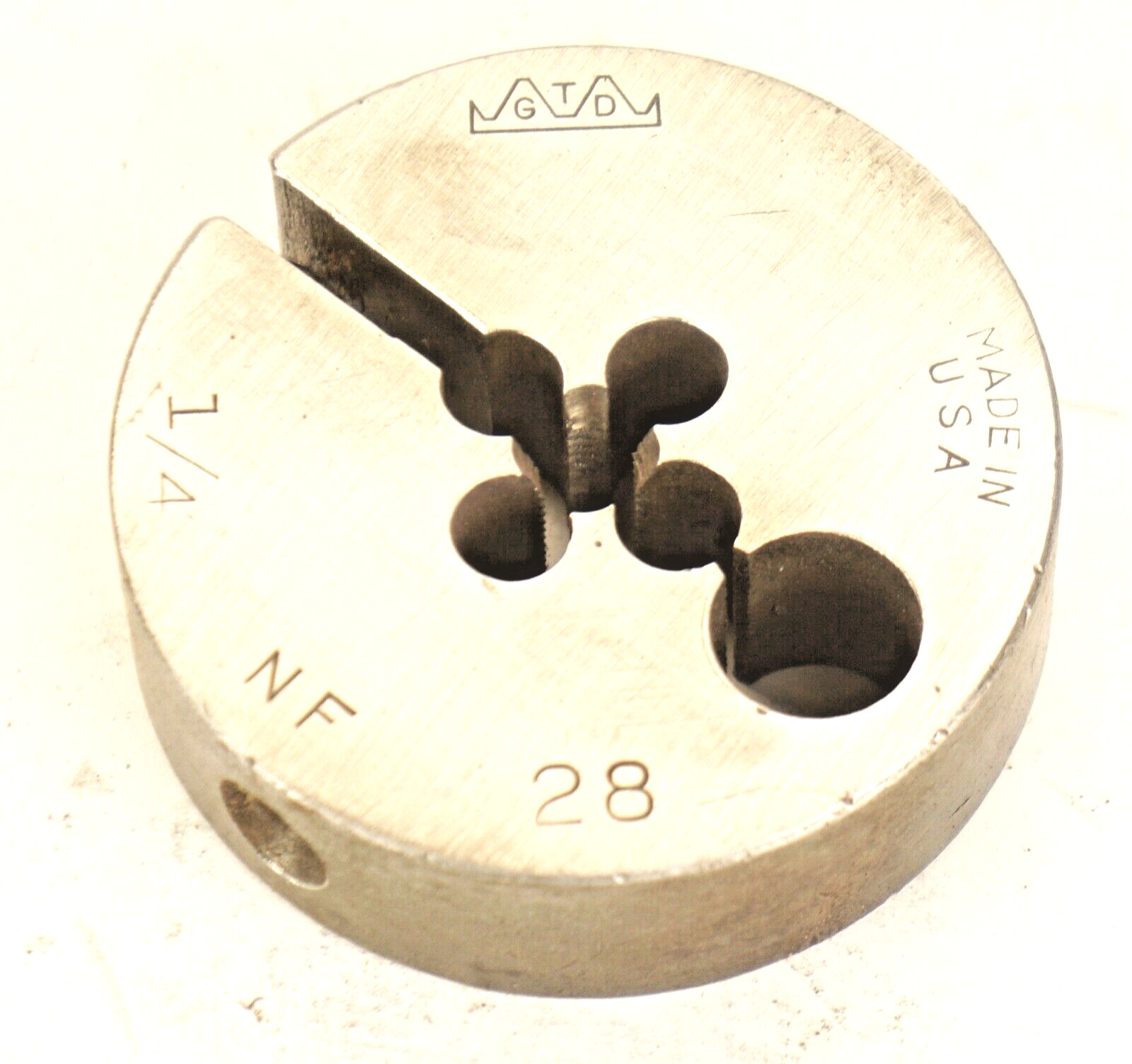 1/4 - 28 X 2" OD HSS ROUND ADJUSTABLE DIE - USA MADE