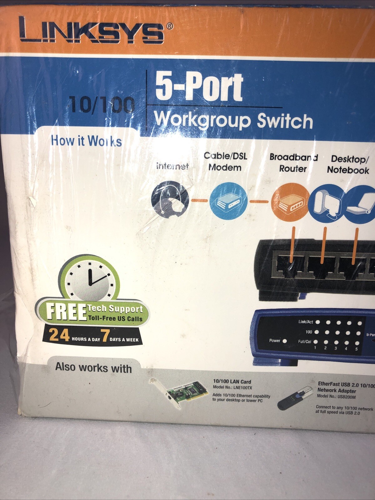 Linksys EtherFast 10/100 5-Port Workgroup Switch EZXS55W