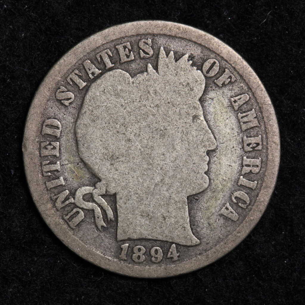 1894 Silver Barber Dime GOOD FREE SHIPPING