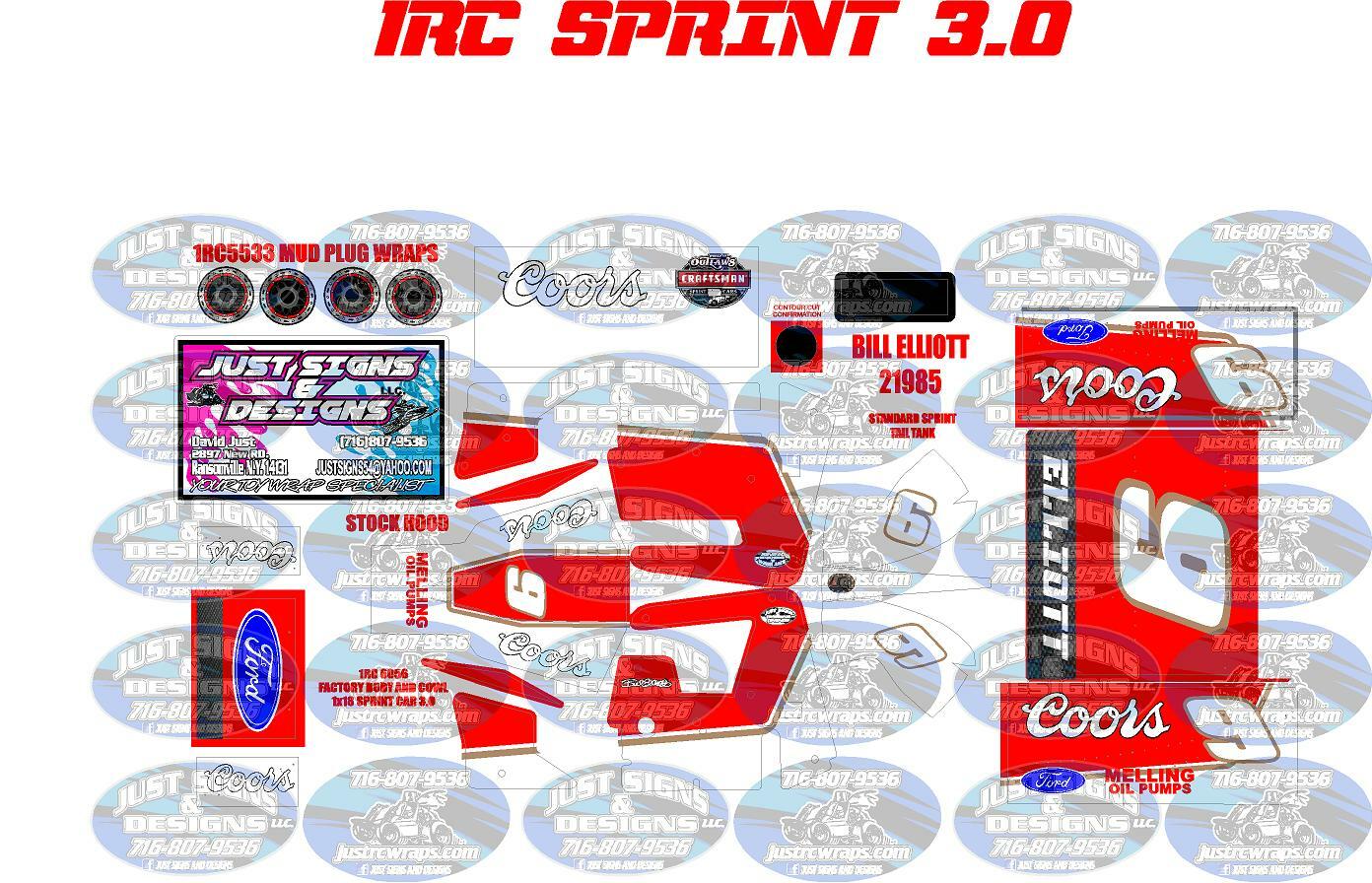 1RC SPRINT WRAP BILL ELLIOTT 1985