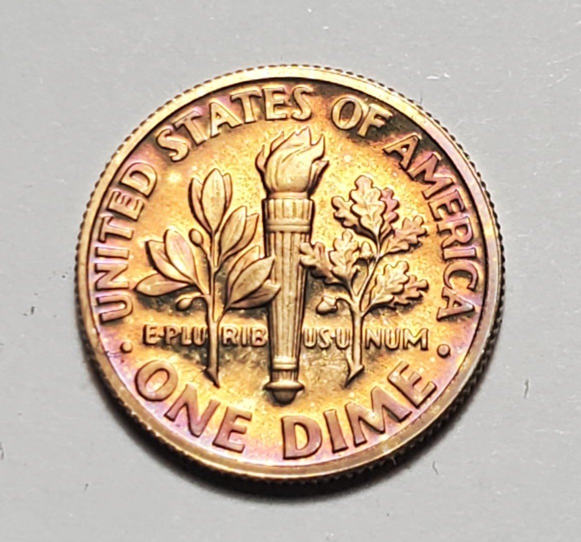 TONED 1993 S ROOSEVELT DIME CLAD PROOF UNC #C10707