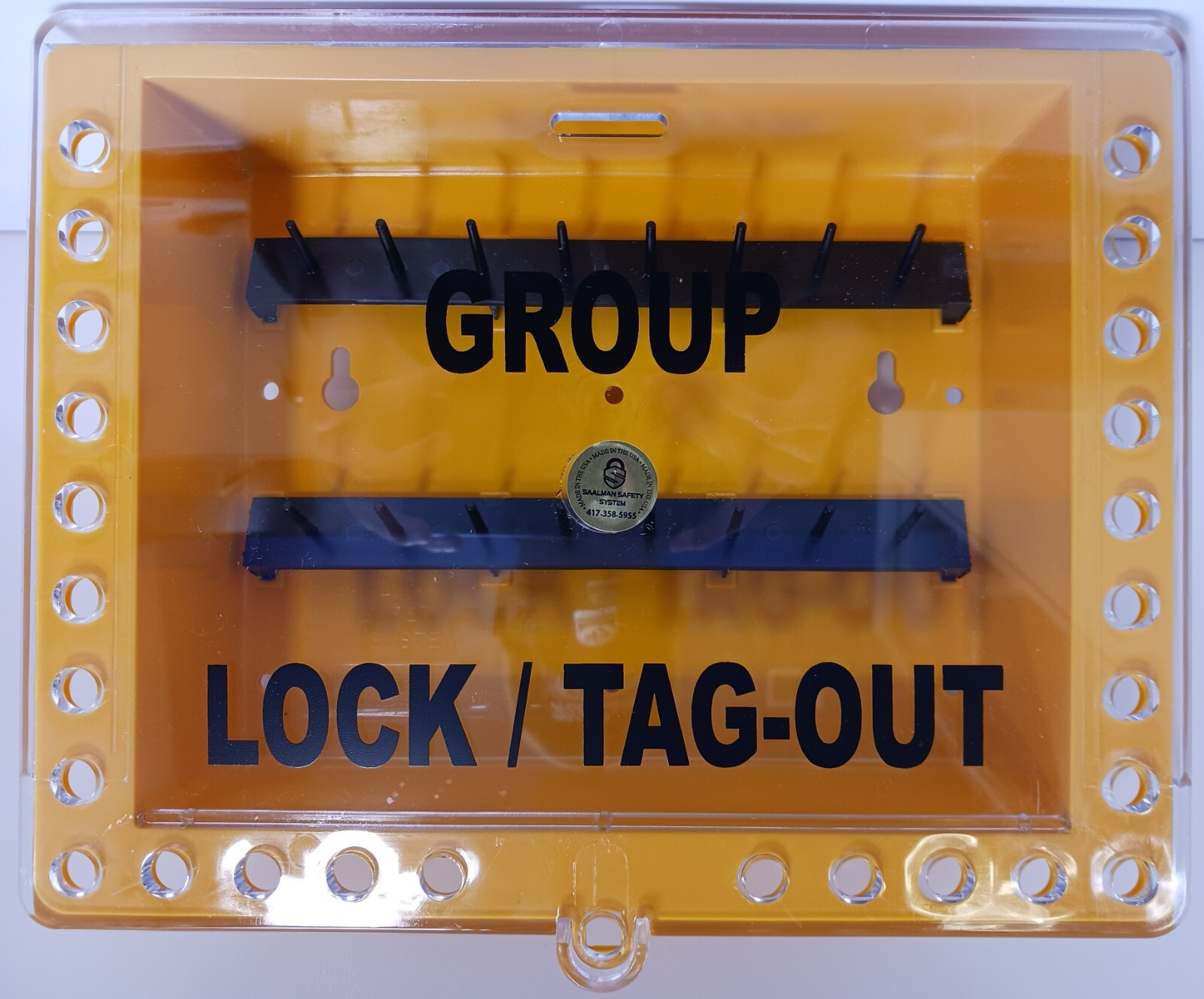 Condor 437R34 Hinge Lid Lock Box (Yellow)
