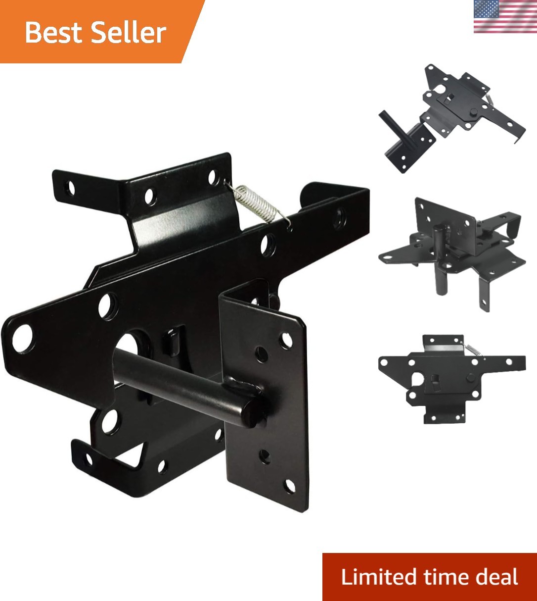 Versatile Automatic Gate Lock - Heavy Duty Latch for Secure Gardens & Pools