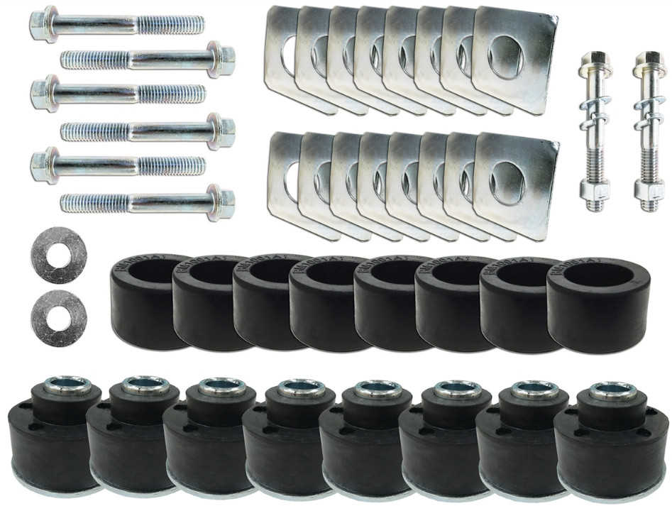 1973 -1982 Corvette Coupe Body Mount Mounting Kit 42 Piece Bushings Hardware NEW