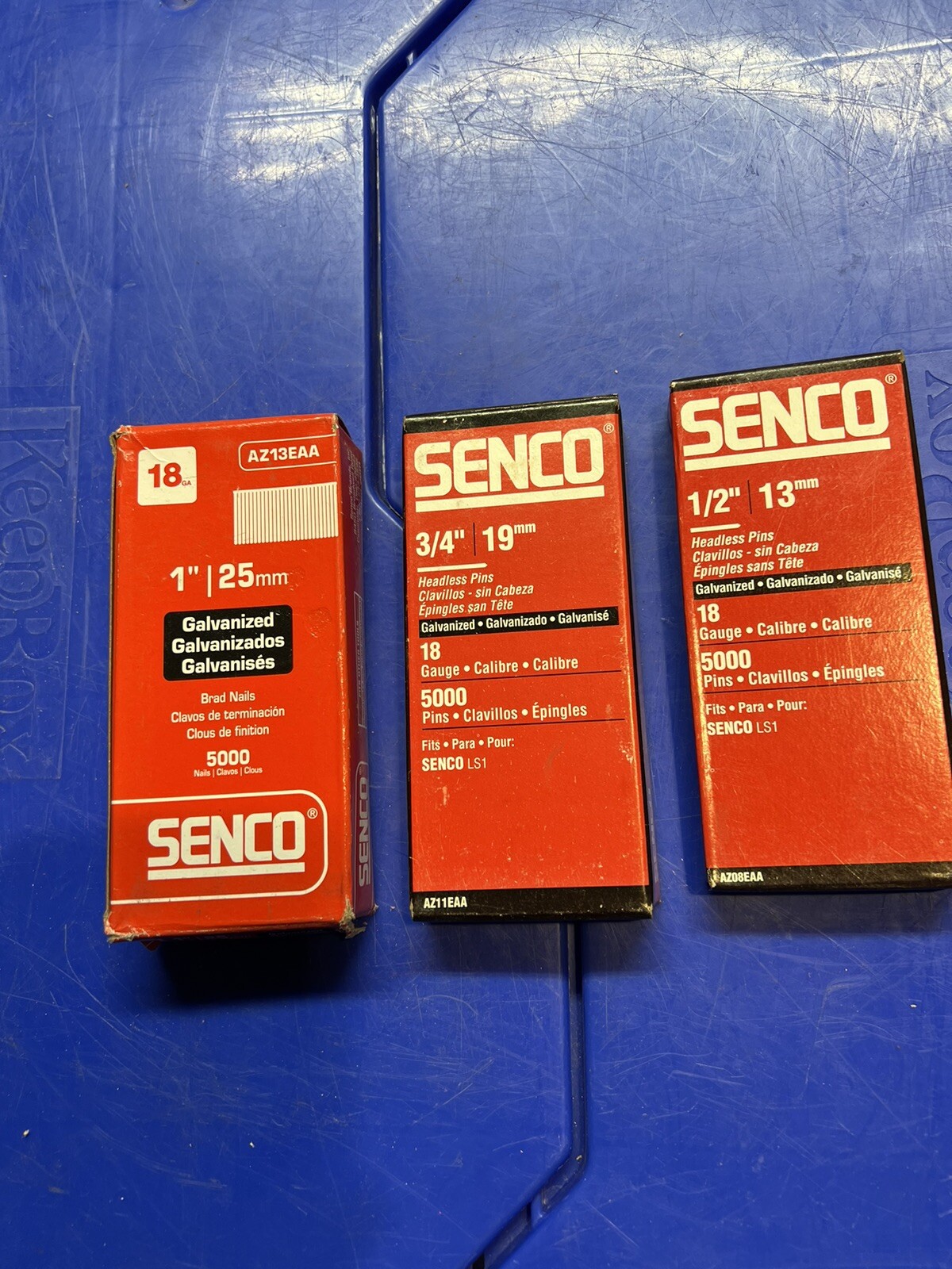 Senco 18Ga Gauge 1” 3/4” 1/2” Headless Brads Nails Pins 15000pc AZ13EAA AZ11EAA