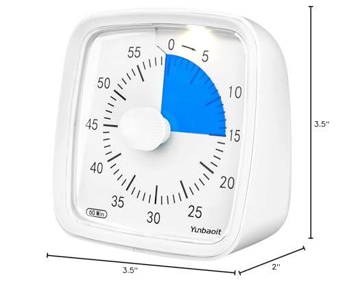 Visual Timer with Night Light 60-Minute Countdown Silent Time Management