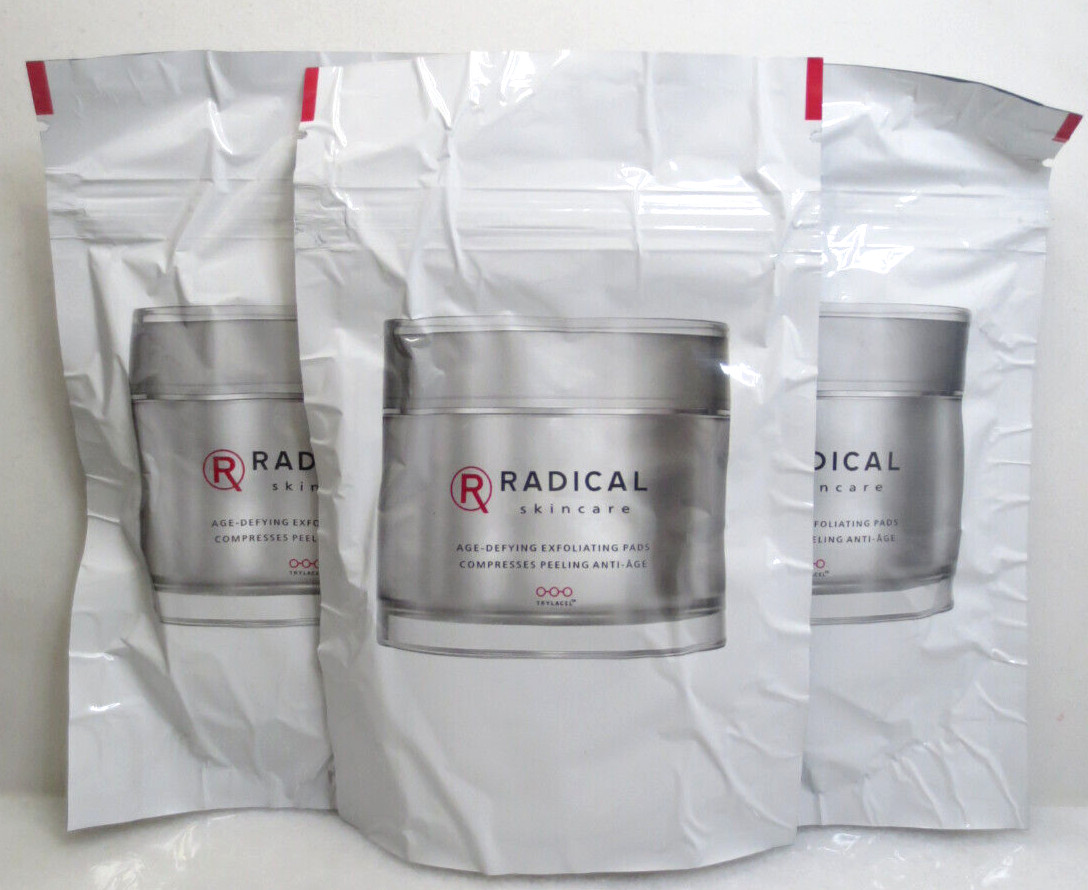 RADICAL SKINCARE AGE-DEFYING EXFOLIATING 15 PADS 0.95 OZ - LOT OF 3