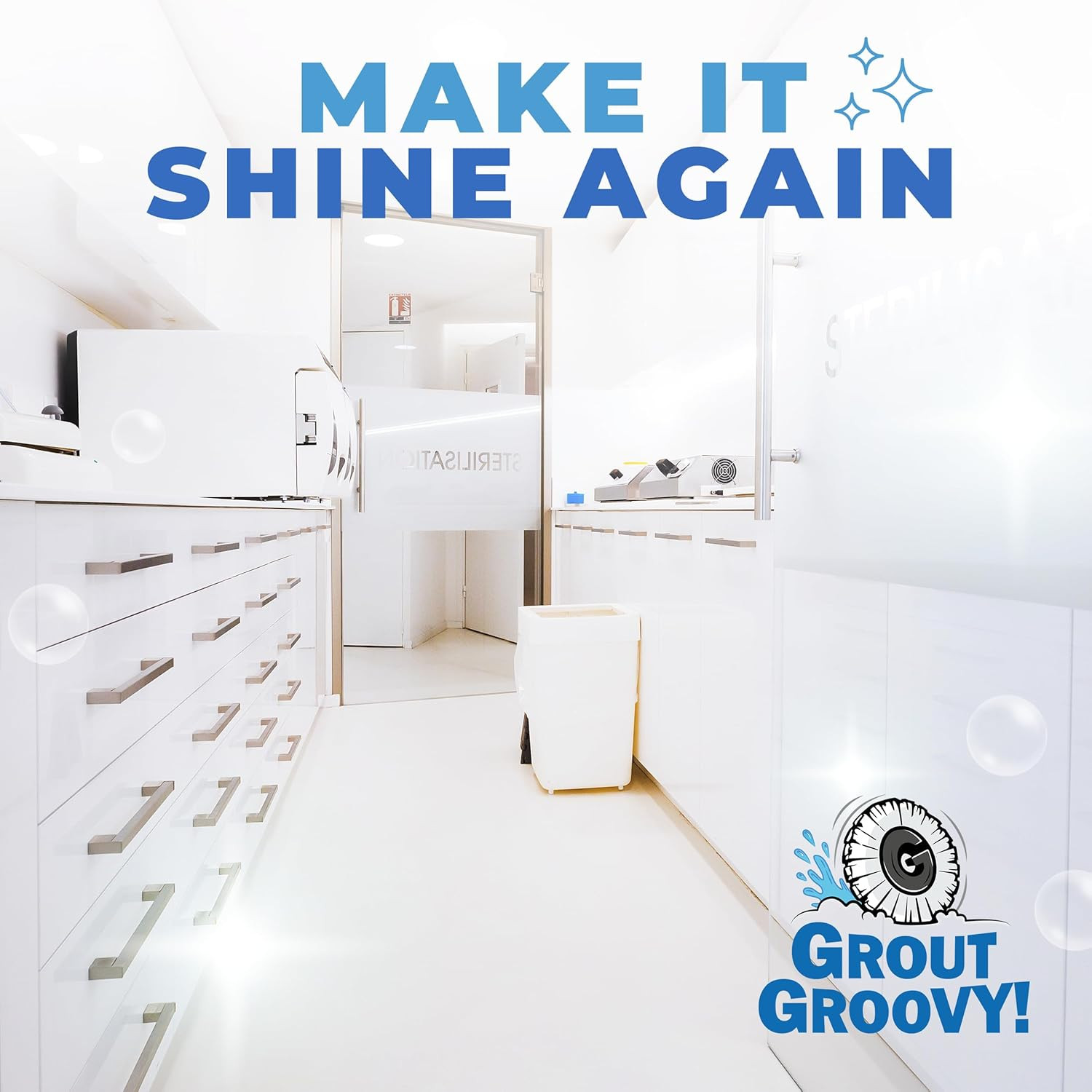 Compact Electric Grout Cleaning Machine for Tile & Bathroom Floors