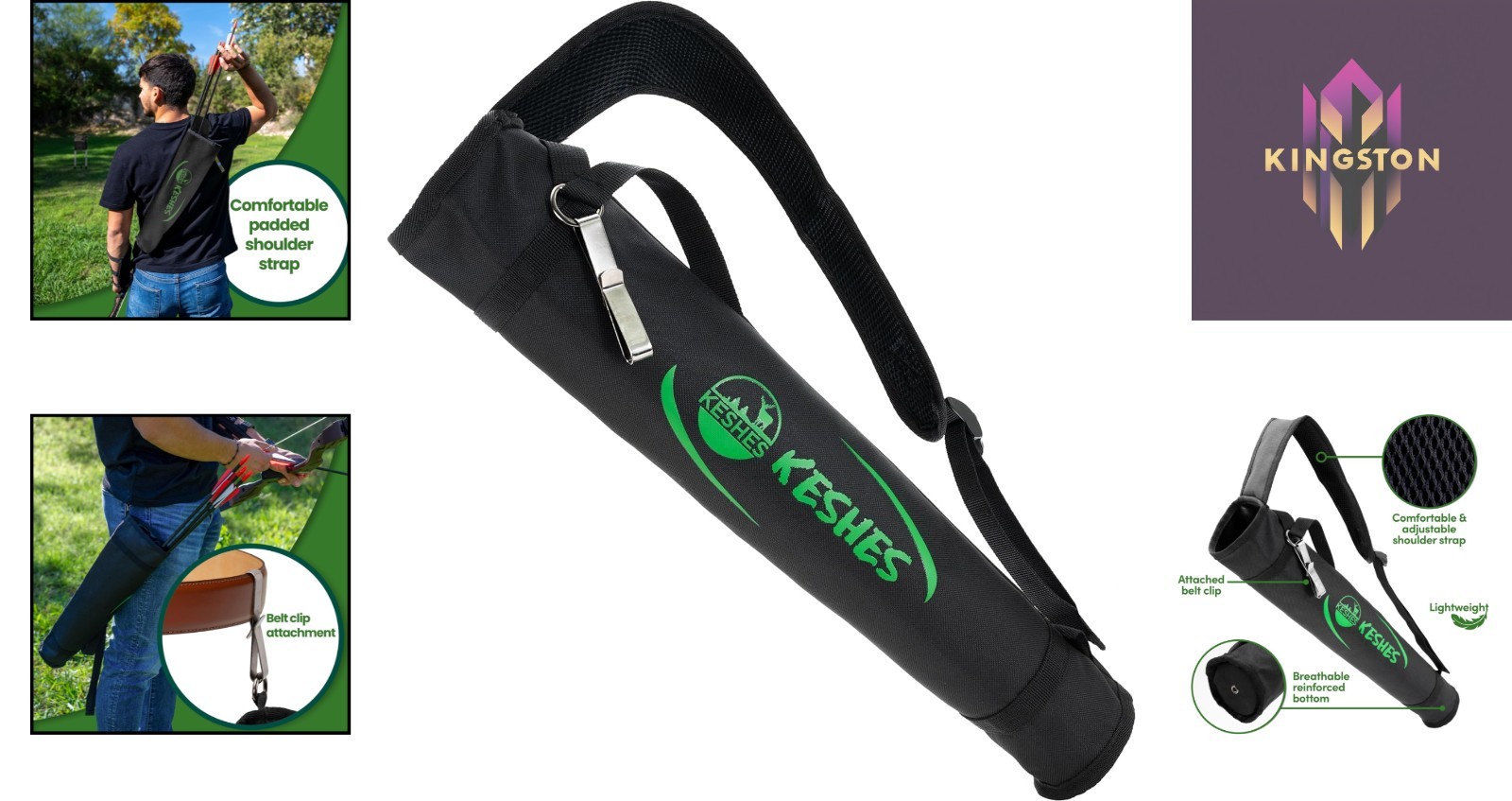 Compact and Durable Archery Quiver with Adjustable Strap for Target Practice